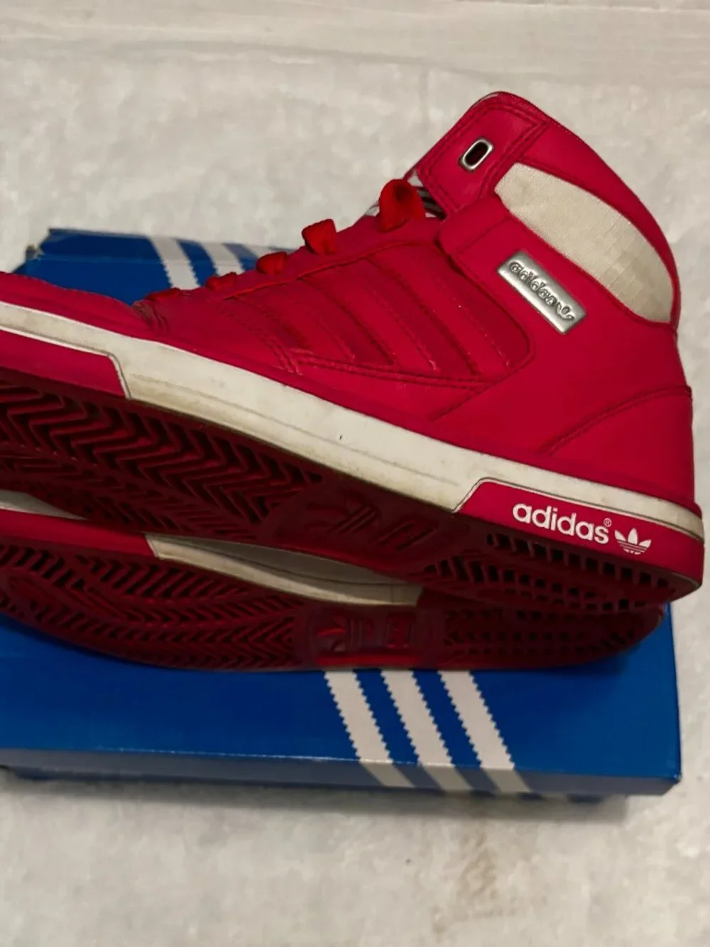 Adidas Originals Hard Court Hi II J High-Top Sneakers | Vibrant Pink | Size 6.5Y